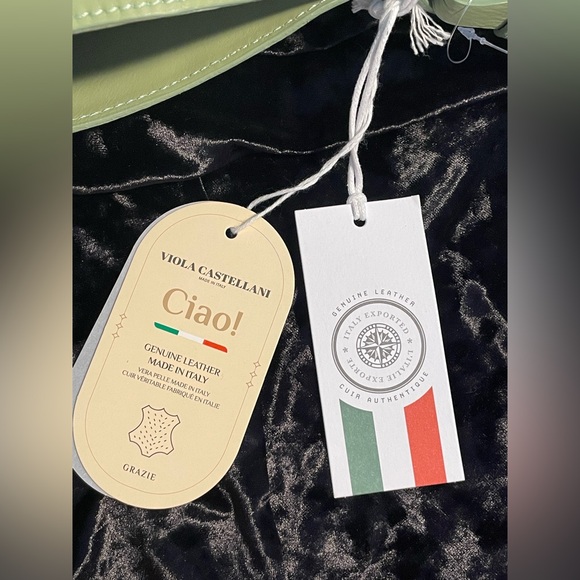 Viola Castellani Italian Leather Hobo Shoulder Bag - Picture 6 of 8